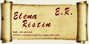 Elena Ristin vizit kartica